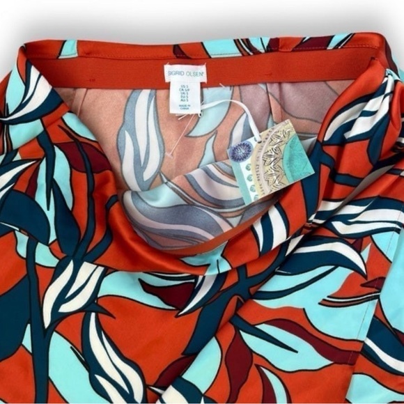 Sigrid Olsen Two Piece Set Halter Top and Skirt Orange Tropical Print Size
Small - Picture 10 of 12